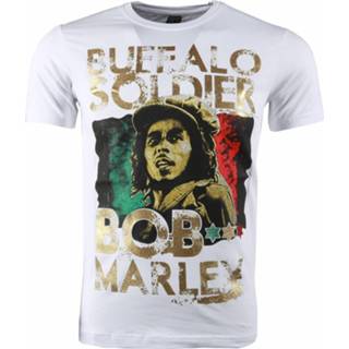 👉 Shirt polyester XS male wit Local Fanatic T-shirt bob marley buffalo soldier print 8438472156833