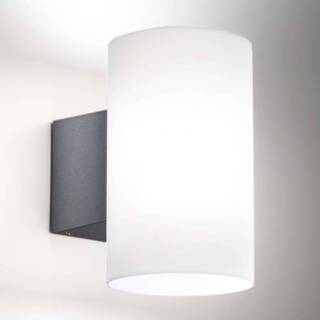 👉 Buitenwandlamp grijs a+ donkergrijs LED Bianca in