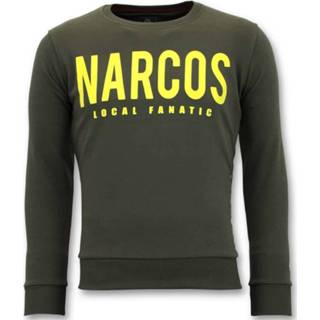 👉 Sweater katoen l male groen Local Fanatic narcos trui 7435144048077