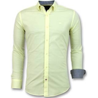 👉 Geel katoen l male print Tony Backer E lange mouw 7435143995976