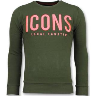 👉 Sweater polyester l male groen Local Fanatic Icons merk 7435143935989