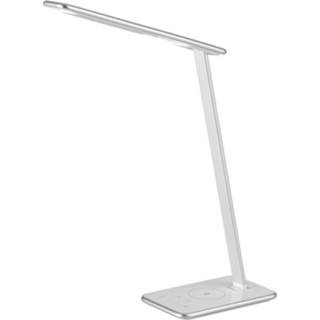 👉 Bureaulamp zilver a+ wit LED Orbit met inductie