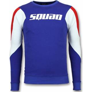 👉 Trui katoen l male blauw Tony Backer Three color squad sweater