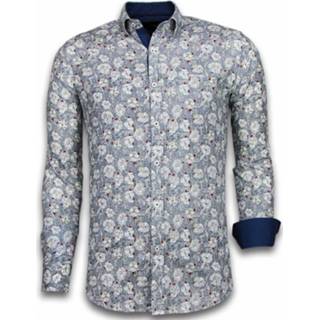 👉 Overhemd katoen l male blauw Tony Backer E overhemden slim fit 8438472989639