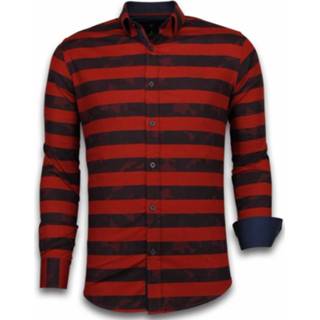👉 Overhemd katoen l male rood Tony Backer E overhemden slim fit 8438472984832