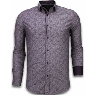 👉 Overhemd katoen l male print Tony Backer E overhemden slim fit 8438472790839