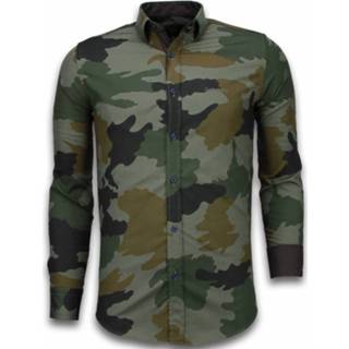 👉 Overhemd katoen l male print Tony Backer E overhemden slim fit 8438472783633