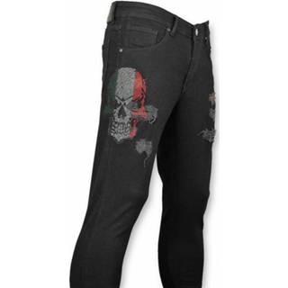 👉 Skinnyjeans denim male zwart Mario Morato Skinny jeans broeken 7435143782781