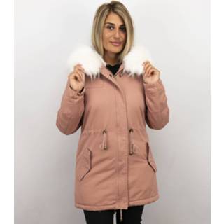 👉 Winterjas polyester l m s XL s|m|l|xl m|l|xl jassen vrouwen roze Z-design Lange met grote bontkraag 7435143720714 7435143720707 7435143719794 7435143720721