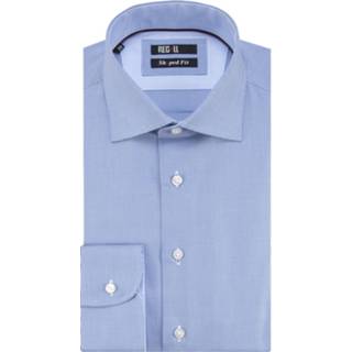 Overhemd katoen male blauw Recall Shaped fit met lange mouwen 8719625135227