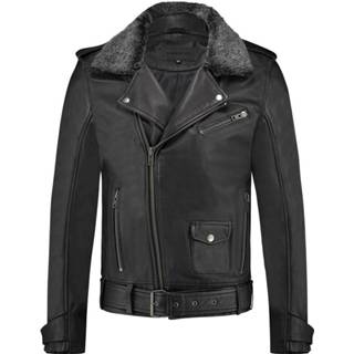 👉 Wit leather leder m jassen male zwart Pure White Jacket