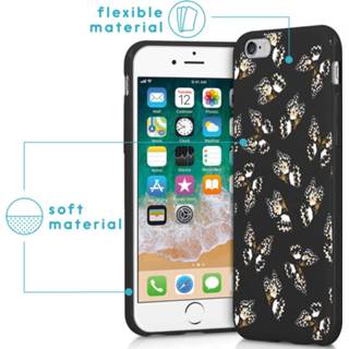 👉 Zwart wit TPU dieren unisex Design voor de iPhone 6 / 6s hoesje - Vlinders 8719295271072