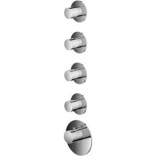 👉 Stop kraan messing RVS bouw keramisch greep High Flow thermostatisch look Hotbath Mate Afbouwdeel 4 Stopkranen Rond 8718924097397