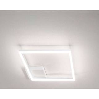 👉 Plafondlamp wit Mat metaal warmwit a+ LED Bard, 27x27cm,