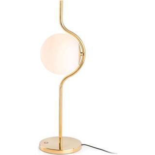 👉 Tafellamp goud aluminium warmwit a+ nahtrang senioren LED Le Vita met opaalglas