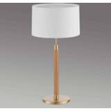 👉 Tafellamp messing mat houten a++ Lignum met sits-kap,