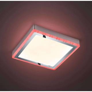 Plafondlamp wit a+ LED Slide, wit, hoekig, 25x25cm