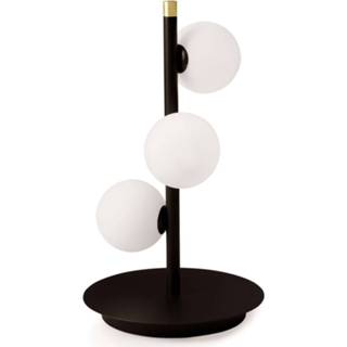 👉 Tafellamp gesatineerd wit glas a++ Marco Spatti Pomì met drie glasbollen