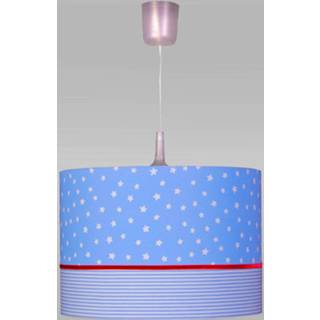 👉 Hanglamp blauw katoen a++ wit kinderen Lieflijke kinderkamer sterretjes