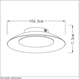 👉 Plafondlamp zilver LED Foskal zilver, Ø 34,5 cm