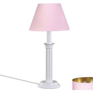 👉 Tafellamp wit katoen a++ Rosé kleurige Klara