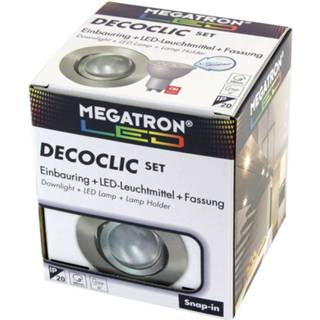 👉 Inbouwspot IJzer a++ geborsteld LED Decoclic set met GU10 6 W,