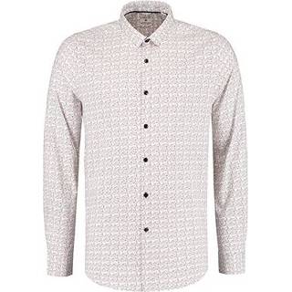 👉 Overhemd l overhemden male wit Dstrezzed Stretch met print 8718895221821
