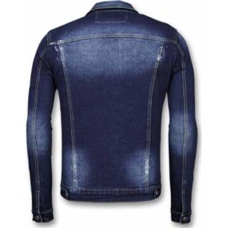 👉 Spijkerjas polyester blauw l male True Rise Spijkerjasje stone wash denim jacket 7435143628638
