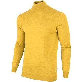 👉 Pullover XL male geel Cavallaro Merino roll neck 8719005894768