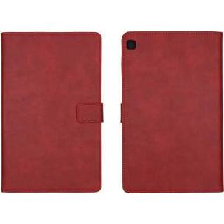 👉 Tablet hoes unicolor rood unisex kunstleer Luxe Tablethoes voor de Samsung Galaxy Tab S6 Lite - 8719295410105