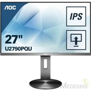 👉 Monitor titanium zwart AOC U2790PQU computer 68,6 cm (27 ) 4K Ultra HD LED Flat Zwart, 4038986186698