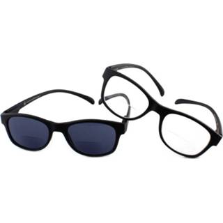 👉 Zonne leesbril zwart unisex Set lees- en zonneleesbril bifocaal Klammeraffe +3.00