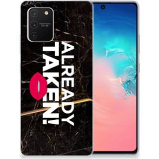 👉 Siliconen hoesje zwart Samsung Galaxy S10 Lite met naam Already Taken Black 8720215937428