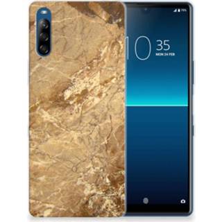 👉 Siliconen hoesje marmer Sony Xperia L4 TPU Creme 8720215628586