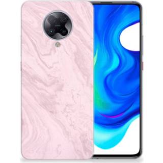 👉 Siliconen hoesje roze Xiaomi Poco F2 Pro TPU Marble Pink - Origineel Cadeau Vriendin 8720215702897