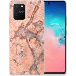 👉 Siliconen hoesje oranje marmer Samsung Galaxy S10 Lite TPU 8720215688122