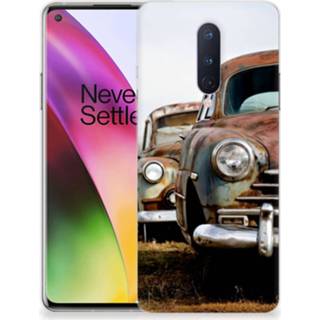 👉 Siliconen hoesje OnePlus 8 met foto Vintage Auto 8720215733983