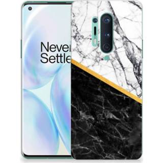 👉 Siliconen hoesje wit zwart marmer mannen OnePlus 8 Pro TPU - Origineel Cadeau Man 8720215858488