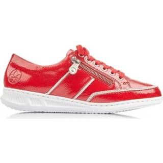 👉 Veterschoenen damesschoenen vrouwen rood Rieker 8942402193329