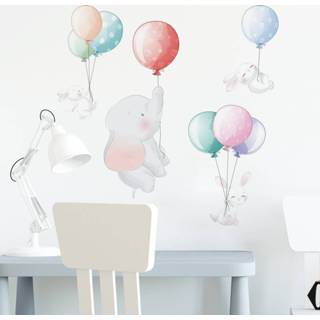 👉 Muursticker PVC One-Size veel kleurig Cartoon dierenprint