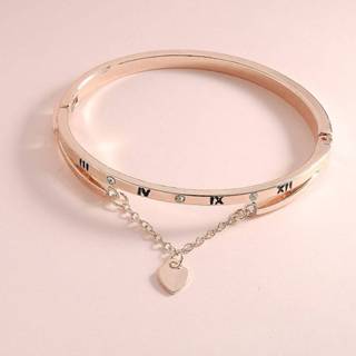 Armband legering goud Strass hartvormige Romeinse cijfers