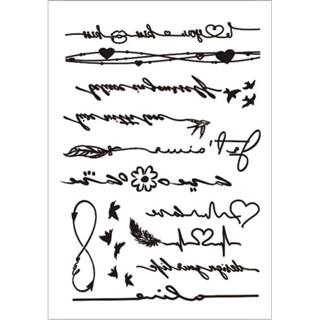 Tattoo zwart Alfabet grafische stickers