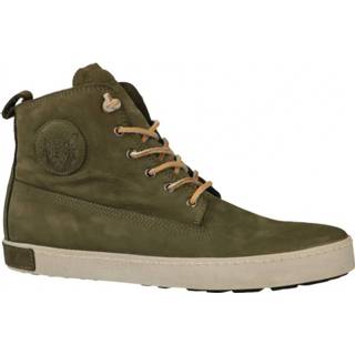 👉 Veterboots herenschoenen male groen Blackstone Veterboot