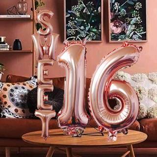 👉 Aluminiumfolie One-Size champagne 1 set decoratieve ballon