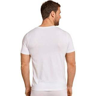 👉 Shirt l wit male Schiesser T-shirt v-hals korte mouw 155630-100 white