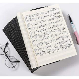 👉 Papier One-Size zwart 1pc Music Note Notebook