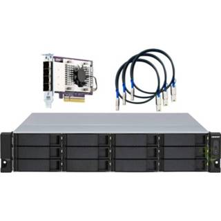 👉 Zwart grijs QNAP TL-R1200S-RP behuizing voor opslagstations 2.5/3.5 HDD-/SSD-behuizing Zwart, 4713213516232