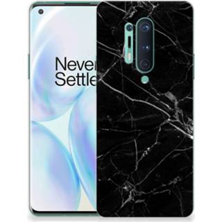 👉 Siliconen hoesje zwart marmer OnePlus 8 Pro TPU - Origineel Cadeau Vader 8720215207729