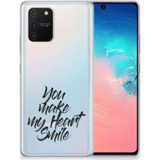 👉 Siliconen hoesje Samsung Galaxy S10 Lite met naam Heart Smile 8720215665062