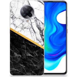 Siliconen hoesje wit zwart marmer mannen Xiaomi Poco F2 Pro TPU - Origineel Cadeau Man 8720215002300